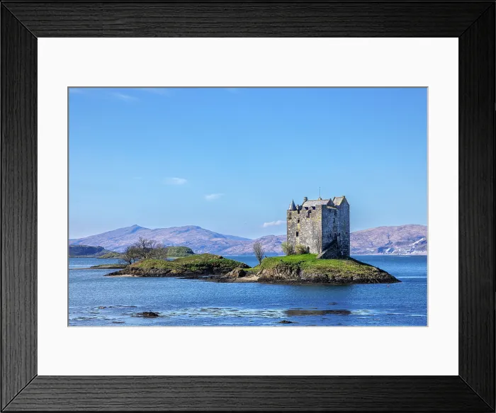 Framed Print : Castle Stalker, Loch Laich, Port Appin, Scotland, UK Framed Print : Castle Stalker, Loch Laich, Port Appin, Scotland, UK