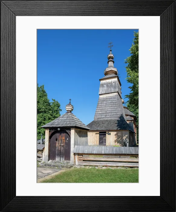 Framed Print : Greek Catholic wooden church of Saint Michael the Archangel of Ladomirova, Ladomirova, Presov, Slovakia Framed Print : Greek Catholic wooden church of Saint Michael the Archangel of Ladomirova, Ladomirova, Presov, Slovakia
