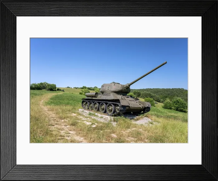 Framed Print : Soviet Red Army tank, Dukla battlefield memorial park, Kapisova, Presov, Slovakia