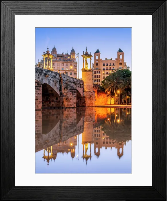 Framed Print : Puente del Mar and city skyline, Turia Garden, Valencia, Valencian Community, Spain Framed Print : Puente del Mar and city skyline, Turia Garden, Valencia, Valencian Community, Spain
