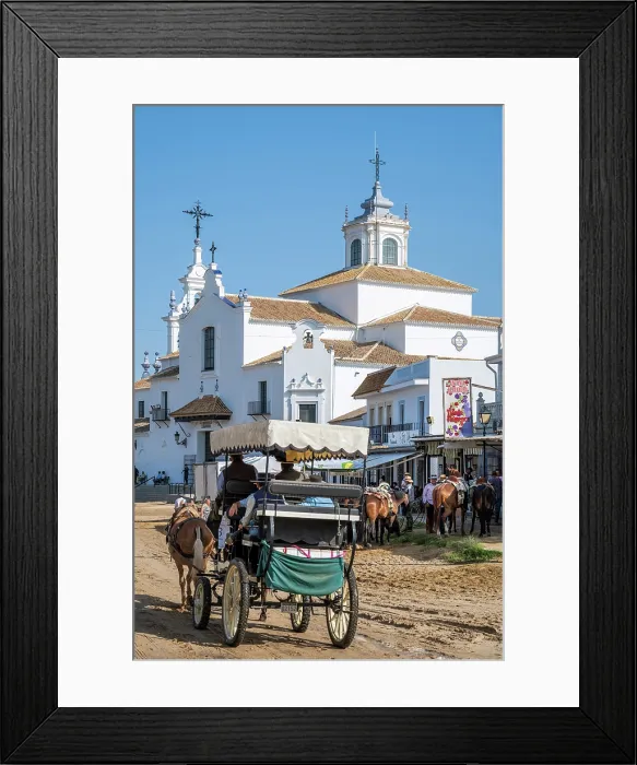 Framed Print : Horse-drawn carriage, Romeria de El Rocio pilgrimage, El Rocio, Huelva, Andalusia, Spain Framed Print : Horse-drawn carriage, Romeria de El Rocio pilgrimage, El Rocio, Huelva, Andalusia, Spain
