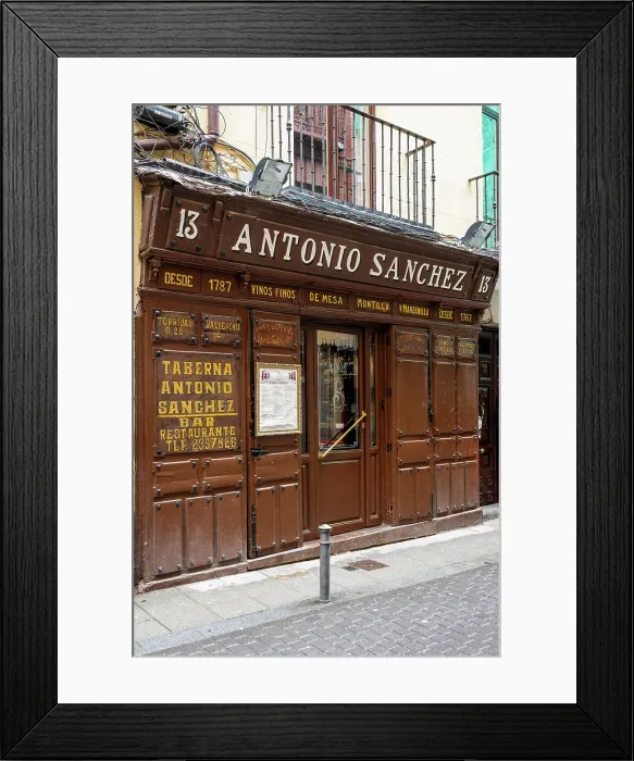 Framed Print : Taberna Antonio Sanchez, the oldest tavern in town since 1787, Lavapies quarter, Madrid, Spain Framed Print : Taberna Antonio Sanchez, the oldest tavern in town since 1787, Lavapies quarter, Madrid, Spain