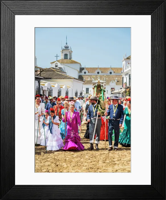 Framed Print : Procession of pilgrims, El Rocio pilgrimage, El Rocio, Huelva, Andalusia, Spain Framed Print : Procession of pilgrims, El Rocio pilgrimage, El Rocio, Huelva, Andalusia, Spain