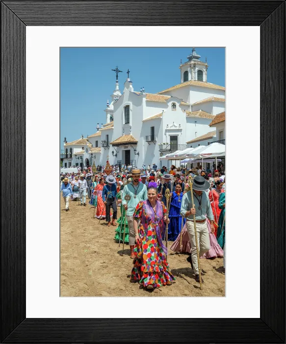 Framed Print : Pilgrims during the brotherhood parade of El Rocio pilgrimage, El Rocio, Huelva, Andalusia, Spain Framed Print : Pilgrims during the brotherhood parade of El Rocio pilgrimage, El Rocio, Huelva, Andalusia, Spain
