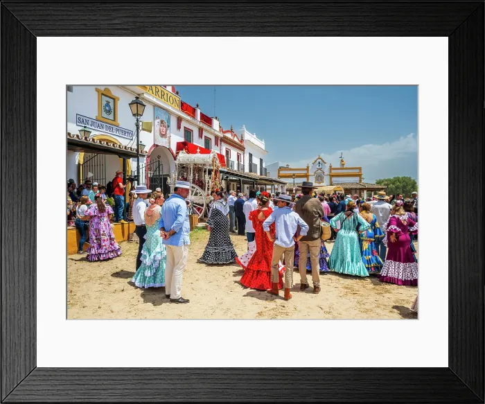 Framed Print : Pilgrims at Romeria de El Rocio pilgrimage, El Rocio, Huelva, Andalusia, Spain Framed Print : Pilgrims at Romeria de El Rocio pilgrimage, El Rocio, Huelva, Andalusia, Spain