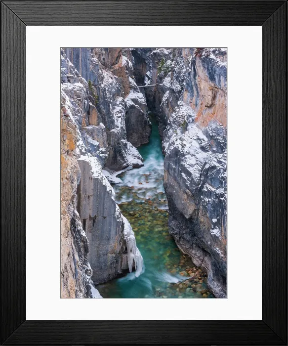 Framed Print : Winter at Cline River Canyon, Kootenay Plains, Alberta, Canada Framed Print : Winter at Cline River Canyon, Kootenay Plains, Alberta, Canada