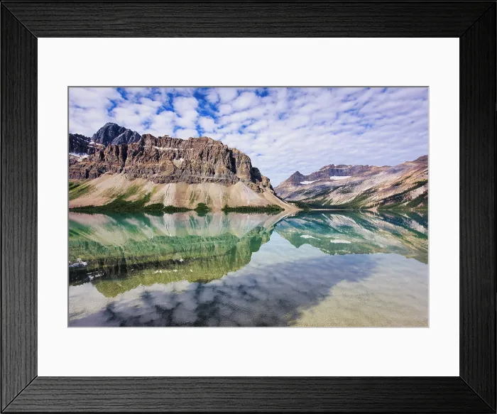 Framed Print : Bow Lake reflection with indian paintbrush, Canadian Rockies, Alberta, Canada Framed Print : Bow Lake reflection with indian paintbrush, Canadian Rockies, Alberta, Canada