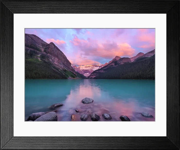 Framed Print : Sunrise from Lake Louise, Banff National Park, Alberta, Canada Framed Print : Sunrise from Lake Louise, Banff National Park, Alberta, Canada