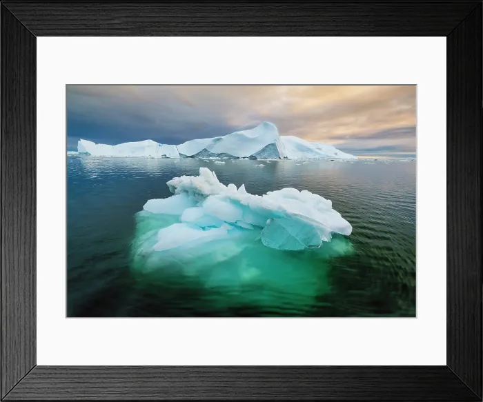 Framed Print : Icebergs in Disko Bay, Greenland Framed Print : Icebergs in Disko Bay, Greenland