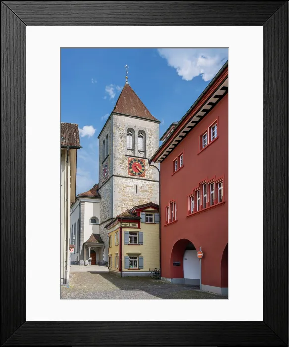 Framed Print : Parish Church of St. Mauritius, Appenzell, Canton of Appenzell Innerrhoden, Switzerland
