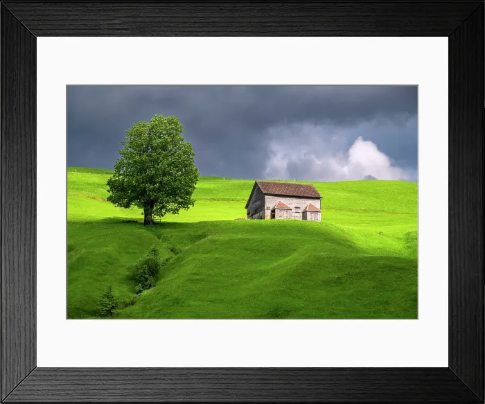 Framed Print : Scenic hilly landscape, Weissbad, Canton of Appenzell Innerrhoden, Switzerland Framed Print : Scenic hilly landscape, Weissbad, Canton of Appenzell Innerrhoden, Switzerland