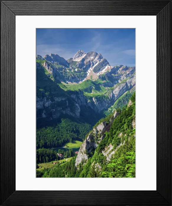 Framed Print : Scenic view from Ebenalp, Schwende, Canton of Appenzell Innerrhoden, Switzerland Framed Print : Scenic view from Ebenalp, Schwende, Canton of Appenzell Innerrhoden, Switzerland