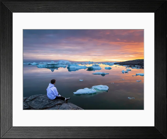 Framed Print : Boy in traditional Greenlandic costume at. sunset in Oqaatsut, Greenland Framed Print : Boy in traditional Greenlandic costume at. sunset in Oqaatsut, Greenland