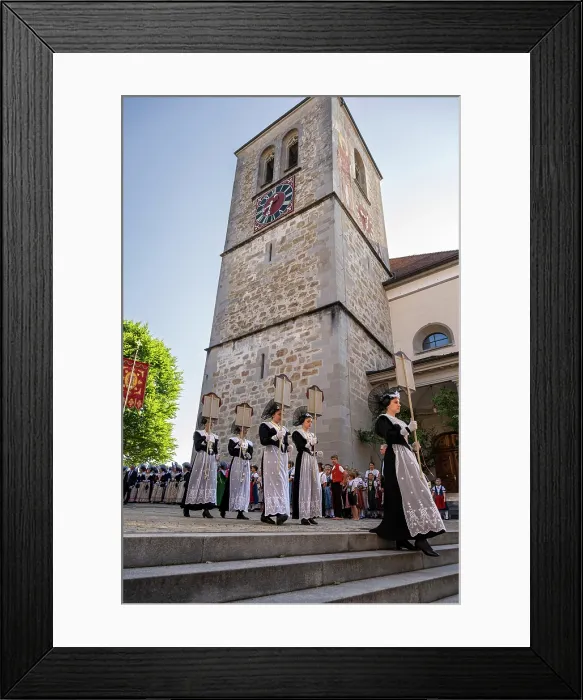 Framed Print : Women in traditional dress, Corpus Christi (Osehegottstag) religious procession, Appenzell, Canton of Appenzell Innerrhoden, Switzerland Framed Print : Women in traditional dress, Corpus Christi (Osehegottstag) religious procession, Appenzell, Canton of Appenzell Innerrhoden, Switzerland