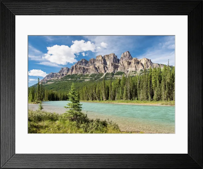 Framed Print : Castle Mountain from Bow River, Banff National Park, Alberta, Canada Framed Print : Castle Mountain from Bow River, Banff National Park, Alberta, Canada