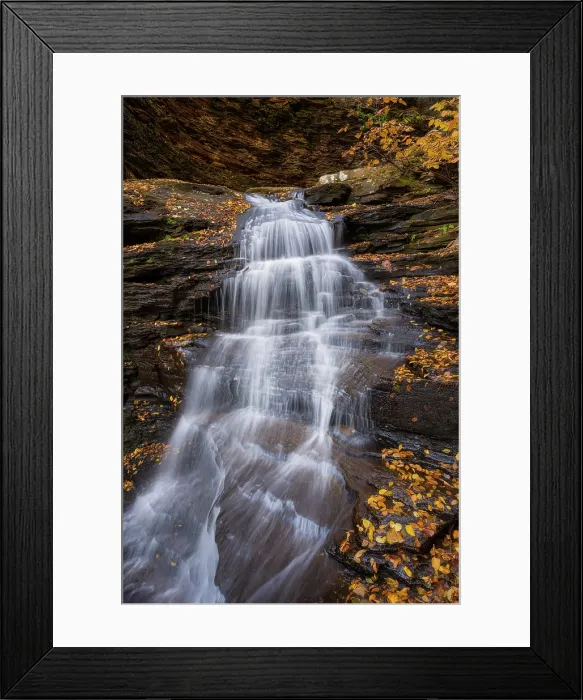 Framed Print : Huron Falls in Autumn, Ricketts Glen State Park, Benton, Pennsylvania, USA Framed Print : Huron Falls in Autumn, Ricketts Glen State Park, Benton, Pennsylvania, USA