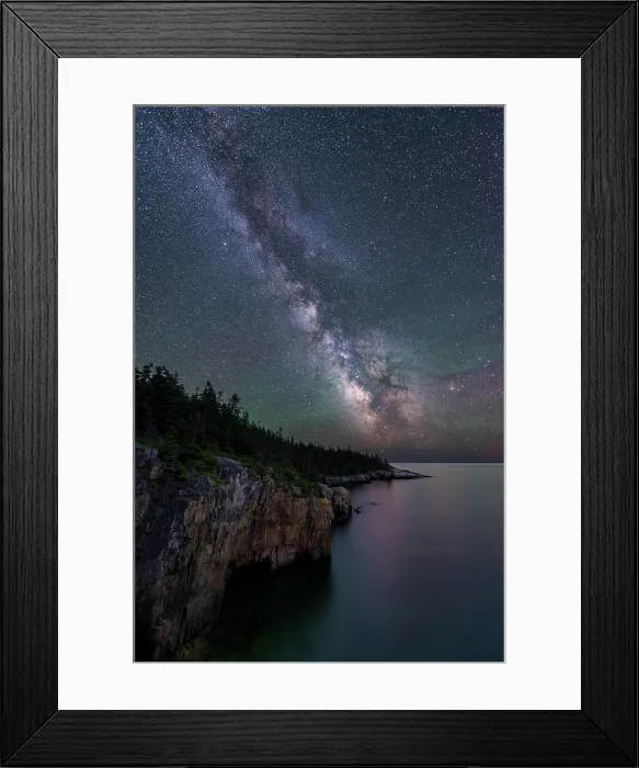 Framed Print : Milky Way over Ravens Nest, Schoodic Peninsula, Acadia National Park, Maine, USA Framed Print : Milky Way over Ravens Nest, Schoodic Peninsula, Acadia National Park, Maine, USA