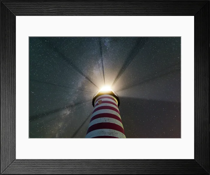 Framed Print : Milky Way over tower at West Quoddy Head Light, Lubec, Maine, USA Framed Print : Milky Way over tower at West Quoddy Head Light, Lubec, Maine, USA