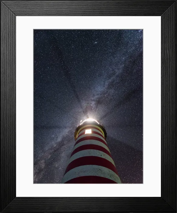 Framed Print : Milky Way over tower at West Quoddy Head Light, Lubec, Maine, USA Framed Print : Milky Way over tower at West Quoddy Head Light, Lubec, Maine, USA