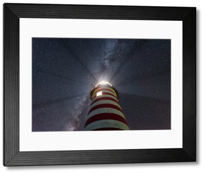 Framed Print : Milky Way over tower at West Quoddy Head Light, Lubec, Maine, USA Framed Print : Milky Way over tower at West Quoddy Head Light, Lubec, Maine, USA