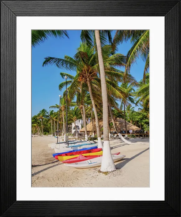 Framed Print : Waterfront of San Pedro Town, Ambergris Caye, Belize District, Belize Framed Print : Waterfront of San Pedro Town, Ambergris Caye, Belize District, Belize