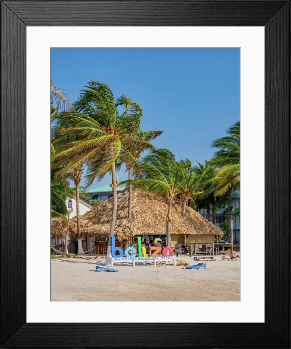 Framed Print : Belize Sign at the Caribbean Villas Hotel, waterfront of San Pedro Town, Ambergris Caye, Belize District, Belize Framed Print : Belize Sign at the Caribbean Villas Hotel, waterfront of San Pedro Town, Ambergris Caye, Belize District, Belize
