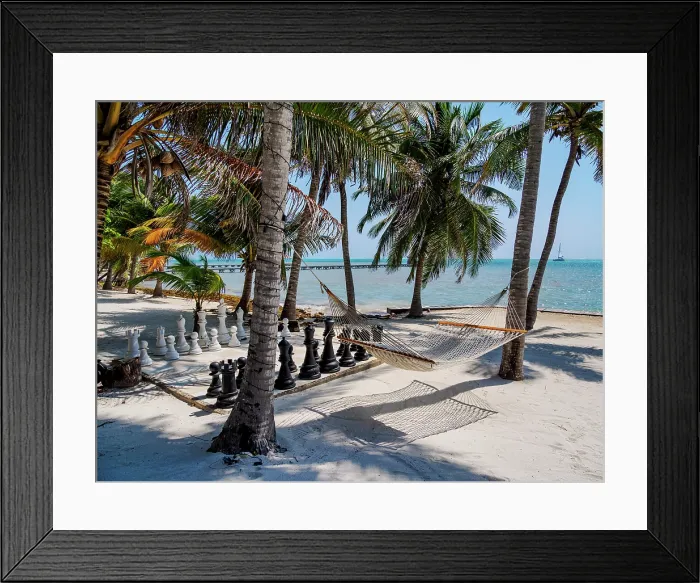 Framed Print : Chessboard at the waterfront of San Pedro Town, Ambergris Caye, Belize District, Belize Framed Print : Chessboard at the waterfront of San Pedro Town, Ambergris Caye, Belize District, Belize