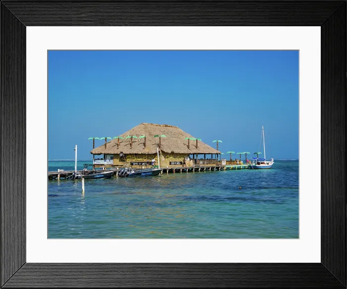 Framed Print : Palapa Bar and Grill, San Pedro Town, Ambergris Caye, Belize District, Belize Framed Print : Palapa Bar and Grill, San Pedro Town, Ambergris Caye, Belize District, Belize