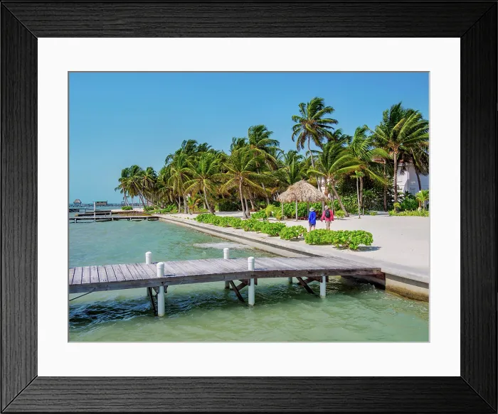 Framed Print : Waterfront of San Pedro Town, Ambergris Caye, Belize District, Belize Framed Print : Waterfront of San Pedro Town, Ambergris Caye, Belize District, Belize