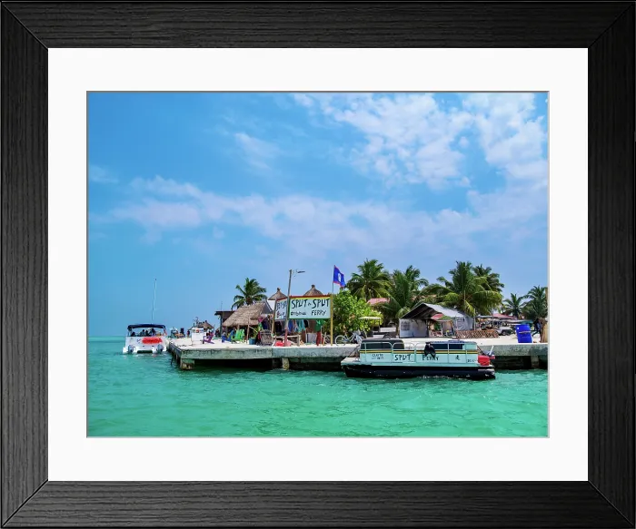 Framed Print : The Split, Caye Caulker, Belize District, Belize