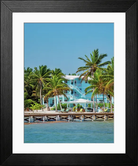 Framed Print : Waterfront of San Pedro Town, Ambergris Caye, Belize District, Belize Framed Print : Waterfront of San Pedro Town, Ambergris Caye, Belize District, Belize