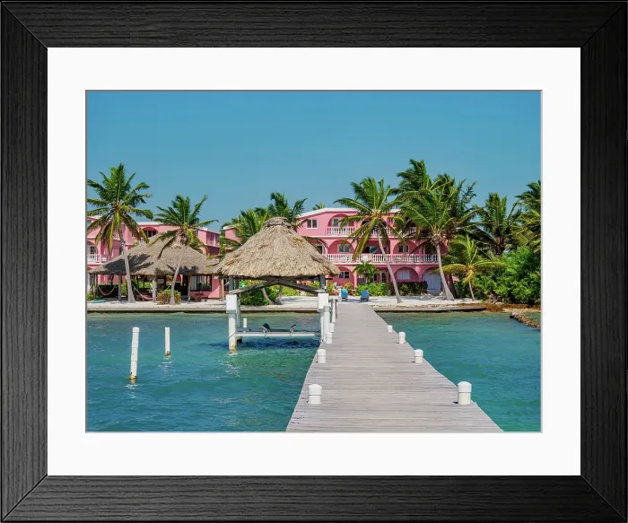 Framed Print : Waterfront of San Pedro Town, Ambergris Caye, Belize District, Belize Framed Print : Waterfront of San Pedro Town, Ambergris Caye, Belize District, Belize