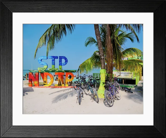 Framed Print : Sip N Dip Bar, waterfront of Caye Caulker, Belize District, Belize Framed Print : Sip N Dip Bar, waterfront of Caye Caulker, Belize District, Belize