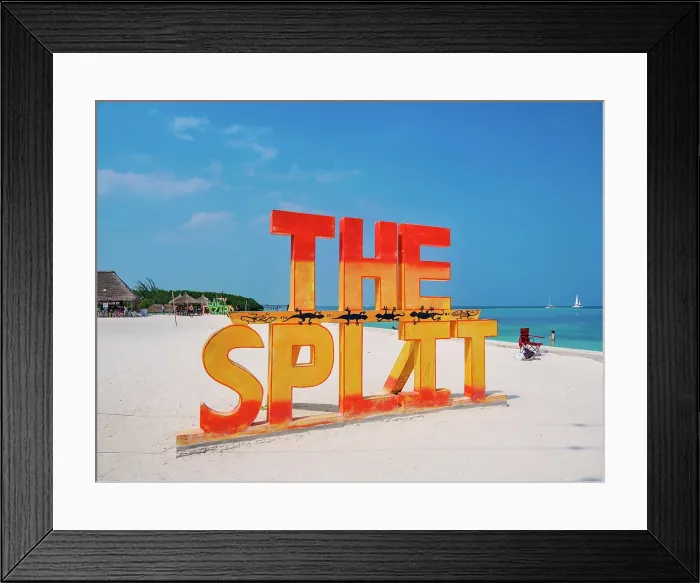 Framed Print : The Split Letters, Caye Caulker, Belize District, Belize Framed Print : The Split Letters, Caye Caulker, Belize District, Belize