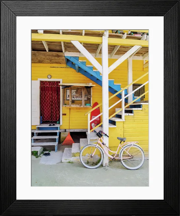Framed Print : Typical House at Caye Caulker Village, Caye Caulker, Belize District, Belize Framed Print : Typical House at Caye Caulker Village, Caye Caulker, Belize District, Belize