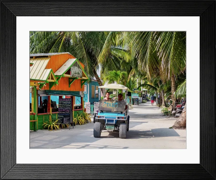 Framed Print : Street of Caye Caulker Village, Caye Caulker, Belize District, Belize Framed Print : Street of Caye Caulker Village, Caye Caulker, Belize District, Belize