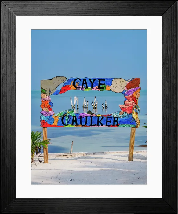 Framed Print : Waterfront of Caye Caulker, Belize District, Belize Framed Print : Waterfront of Caye Caulker, Belize District, Belize