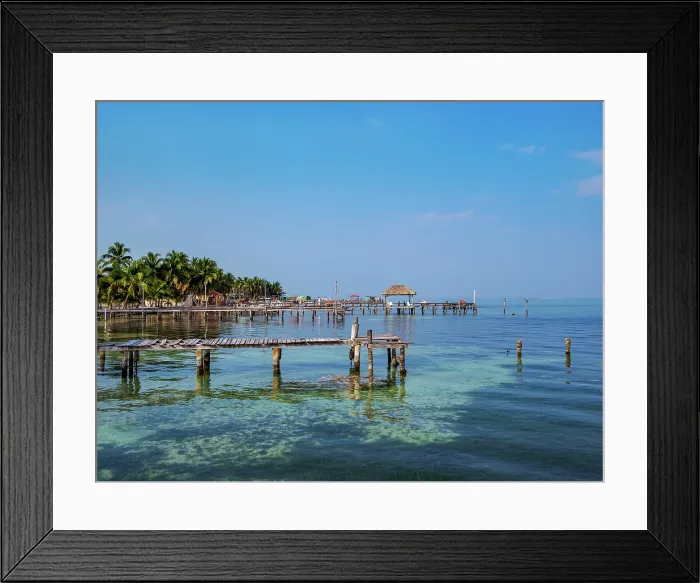 Framed Print : Waterfront of Caye Caulker, Belize District, Belize Framed Print : Waterfront of Caye Caulker, Belize District, Belize