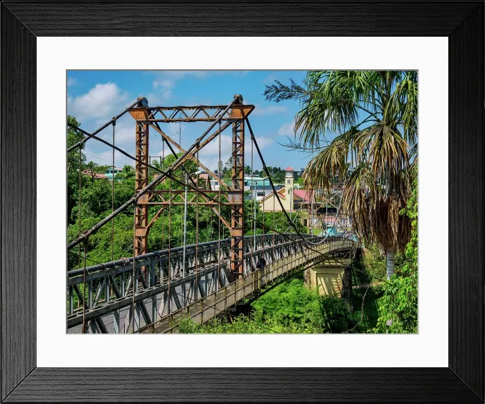 Framed Print : Hawkesworth Bridge over the Macal River, San Ignacio, Cayo District, Belize Framed Print : Hawkesworth Bridge over the Macal River, San Ignacio, Cayo District, Belize