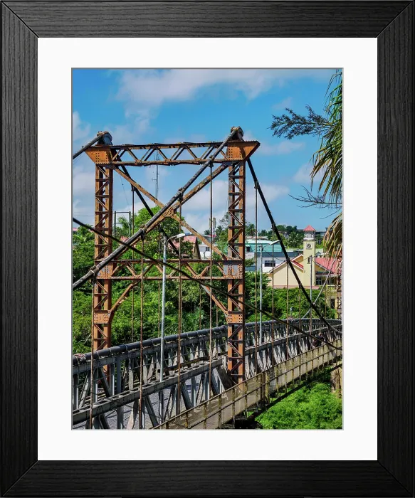 Framed Print : Hawkesworth Bridge over the Macal River, San Ignacio, Cayo District, Belize Framed Print : Hawkesworth Bridge over the Macal River, San Ignacio, Cayo District, Belize