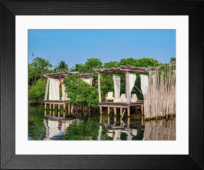 Framed Print : Waterfront of Caye Caulker, Belize District, Belize Framed Print : Waterfront of Caye Caulker, Belize District, Belize