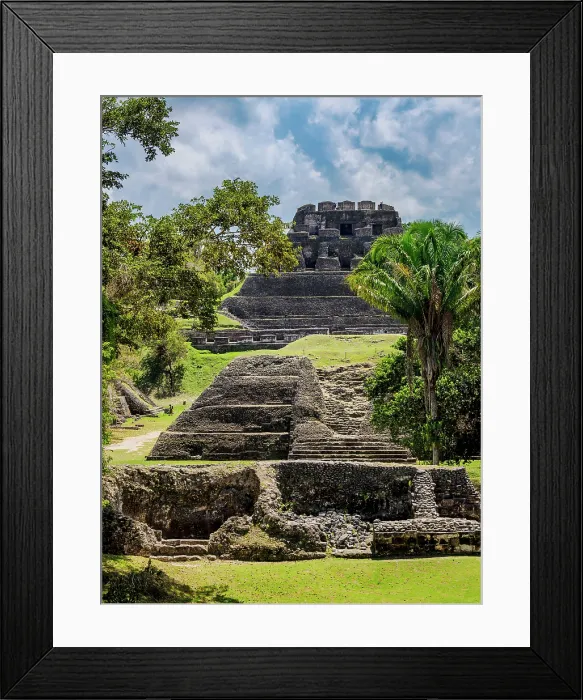 Framed Print : View towards El Castillo, Xunantunich Archaeological Site, Cayo District, Belize