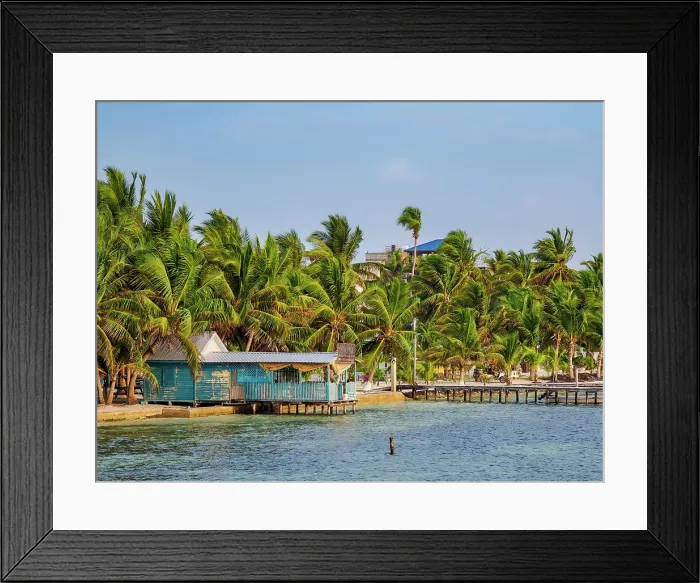 Framed Print : Waterfront of Caye Caulker, Belize District, Belize Framed Print : Waterfront of Caye Caulker, Belize District, Belize
