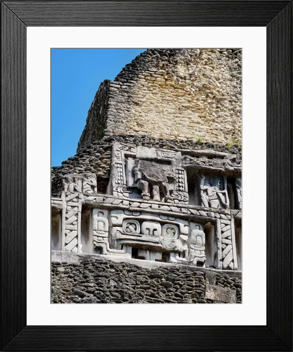 Framed Print : El Castillo, frieze detailed view, Xunantunich Archaeological Site, Cayo District, Belize Framed Print : El Castillo, frieze detailed view, Xunantunich Archaeological Site, Cayo District, Belize