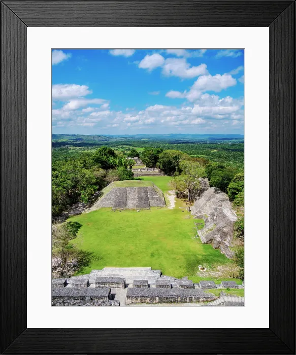 Framed Print : Xunantunich Archaeological Site, elevated view from El Castillo, Cayo District, Belize Framed Print : Xunantunich Archaeological Site, elevated view from El Castillo, Cayo District, Belize
