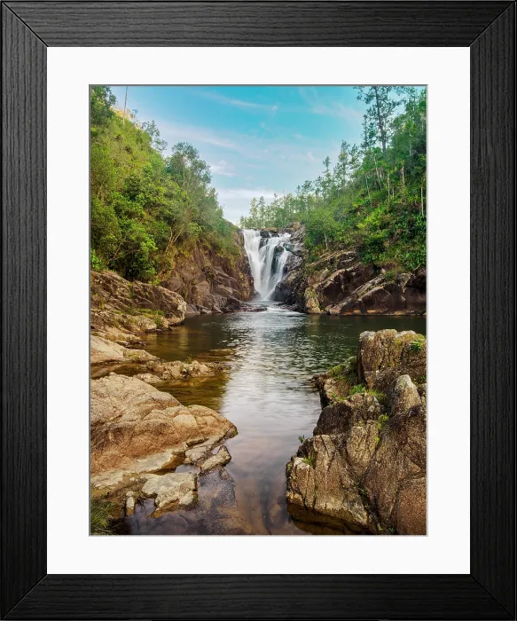 Framed Print : Big Rock Falls at the Privassion Creek, Mountain Pine Ridge Forest Reserve, Cayo District, Belize Framed Print : Big Rock Falls at the Privassion Creek, Mountain Pine Ridge Forest Reserve, Cayo District, Belize