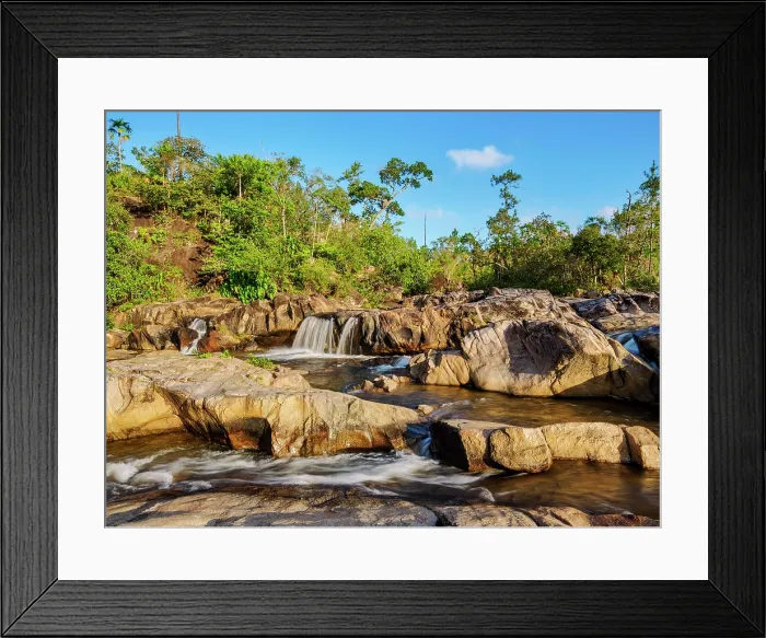 Framed Print : Natural swimming pools at Rio On Pools, Mountain Pine Ridge Forest Reserve, Cayo District, Belize