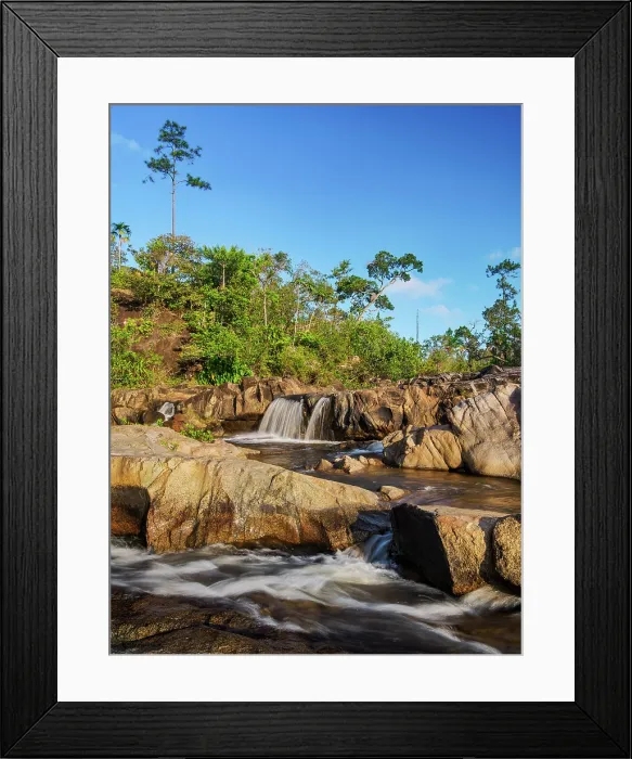 Framed Print : Natural swimming pools at Rio On Pools, Mountain Pine Ridge Forest Reserve, Cayo District, Belize Framed Print : Natural swimming pools at Rio On Pools, Mountain Pine Ridge Forest Reserve, Cayo District, Belize