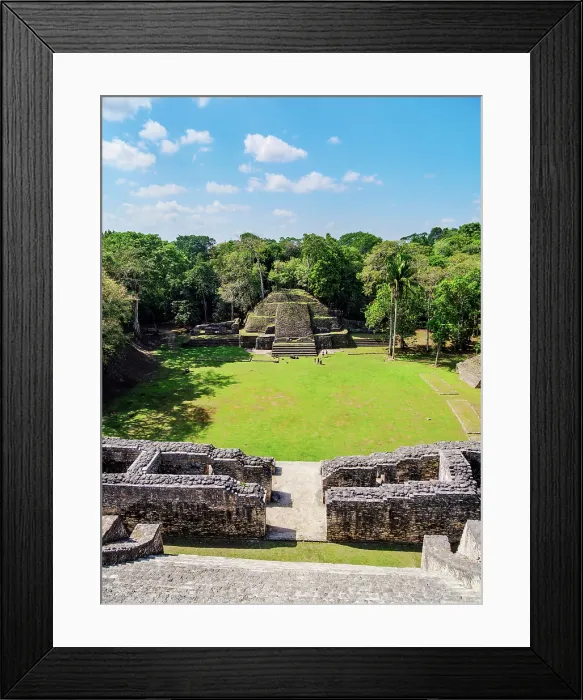 Framed Print : Plaza B, view from Caana, Caracol Archaeological Site, Cayo District, Belize Framed Print : Plaza B, view from Caana, Caracol Archaeological Site, Cayo District, Belize