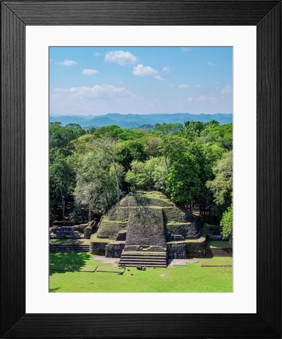 Framed Print : Plaza B, view from Caana, Caracol Archaeological Site, Cayo District, Belize Framed Print : Plaza B, view from Caana, Caracol Archaeological Site, Cayo District, Belize